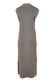 Product shot of the Cool Comfort Knit Maxi Dress in colour Earth, from the back