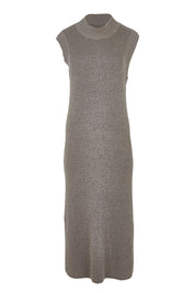 Product shot of the Cool Comfort Knit Maxi Dress in colour Earth, from the front