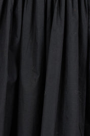 Product shot of the Sweet Intentions Long Sleeve V Neck Maxi Dress in colour Black (Black), detail