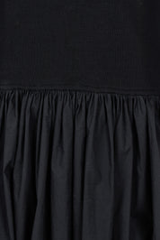 Product shot of the Sweet Intentions V Neck Maxi Dress in colour Black (Black), detail