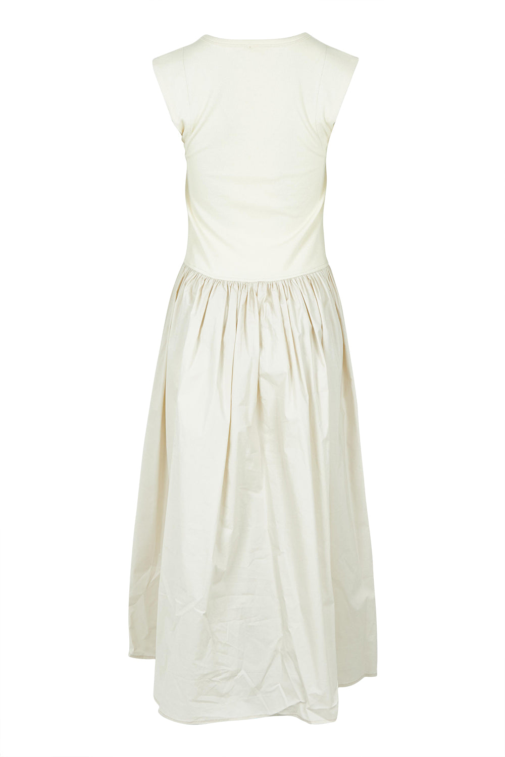 Product shot of the Sweet Intentions V Neck Maxi Dress in colour Cream, from the back