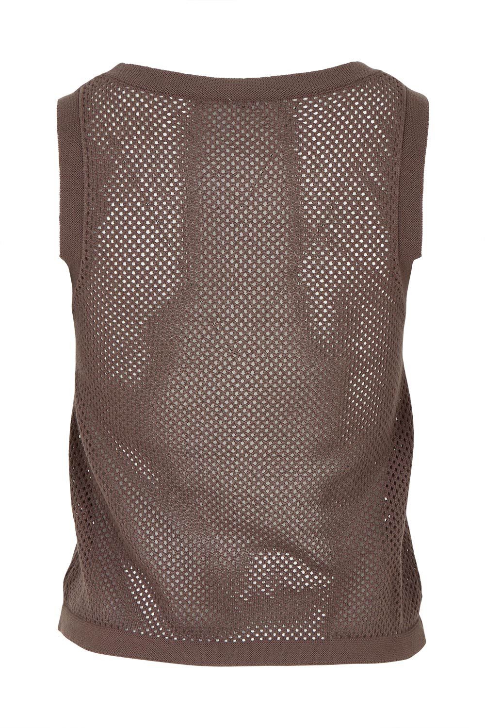 Product shot of the Summer Ready Cotton Knit Tank in colour Pecan, from the back