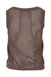Product shot of the Summer Ready Cotton Knit Tank in colour Pecan, from the back
