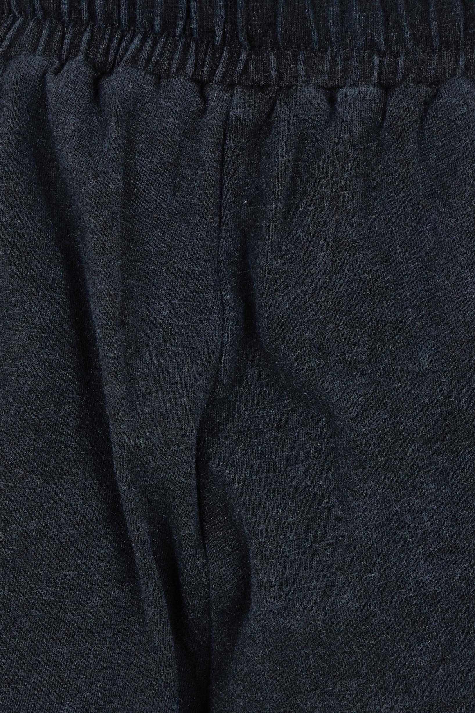 Product shot of the Relax Wide Leg Cotton Blend Lounge Pant in colour Washedblk (Black), detail