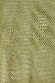 Product shot of the Summer Ready Cotton Throw Sweater – Moss in colour Moss, showing detail