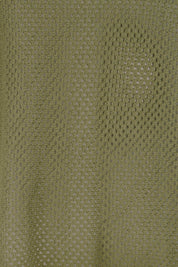 Product shot of the Summer Ready Cotton Throw Sweater – Moss in colour Moss, showing detail