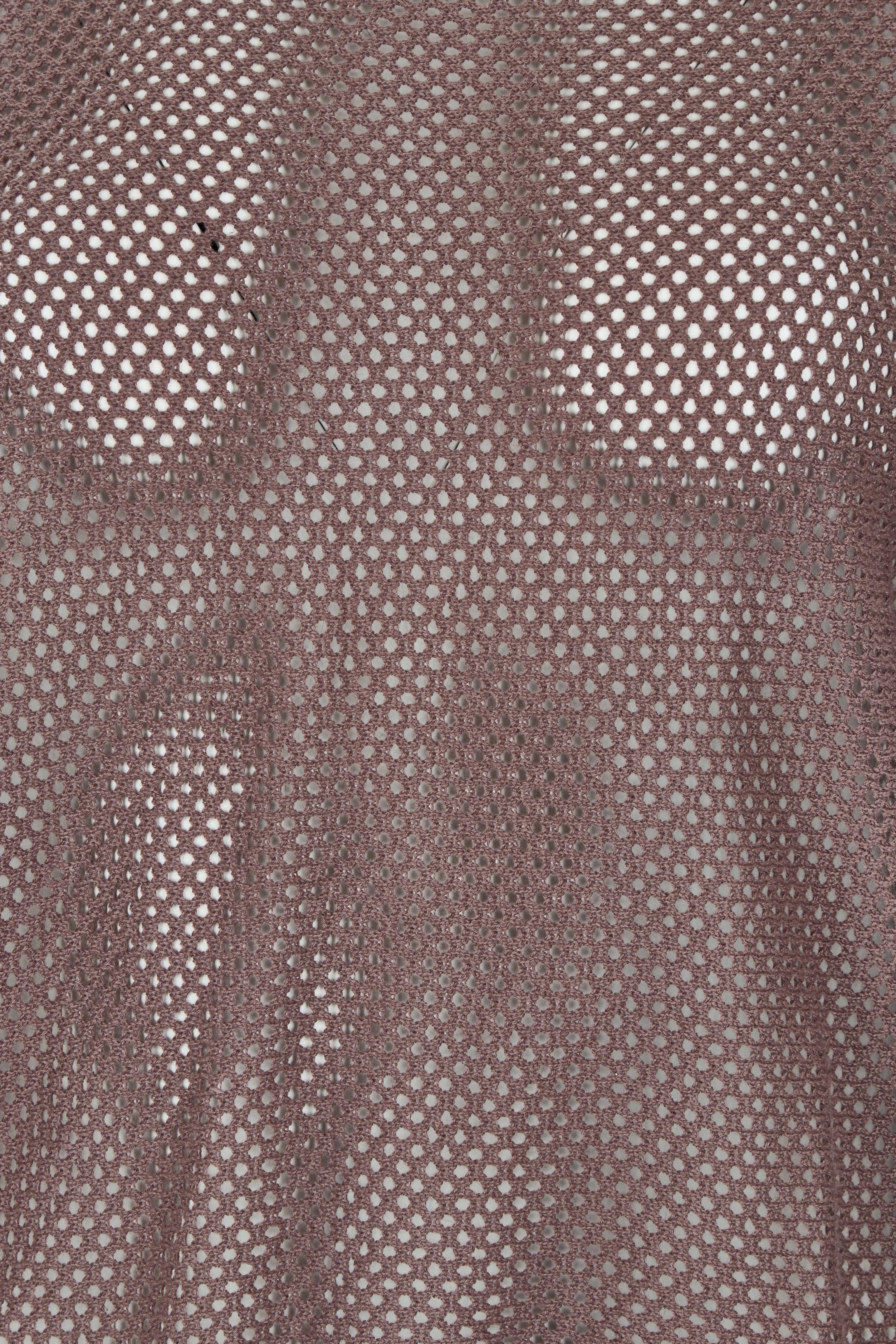Product shot of the Summer Ready Cotton Throw Sweater – Pecan in colour Pecan, showing detail