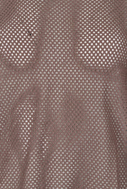 Product shot of the Summer Ready Cotton Throw Sweater in colour Pecan, detail