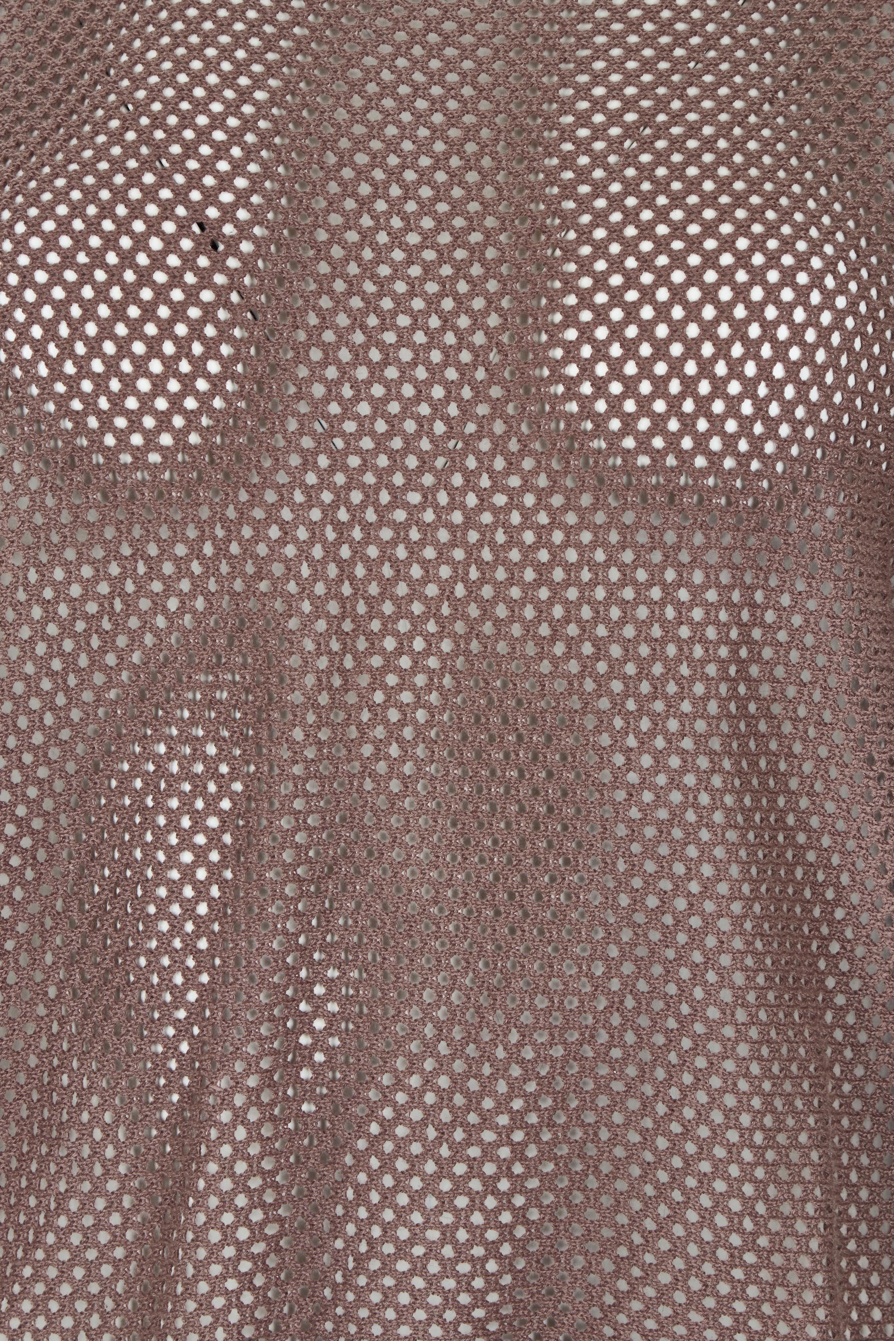 Product shot of the Summer Ready Cotton Throw Sweater in colour Pecan, detail