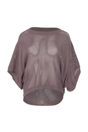 Product shot of the Summer Ready Cotton Throw Sweater – Pecan in colour Pecan, from the front