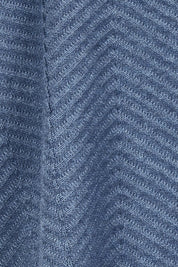 Product shot of the Easy Does It Knit Top in colour Denim (Blue), detail