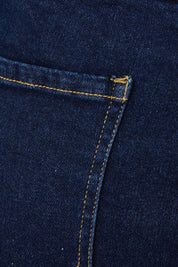Product shot of the Easy As Pull On Long Shorts in colour Denim (Blue), detail
