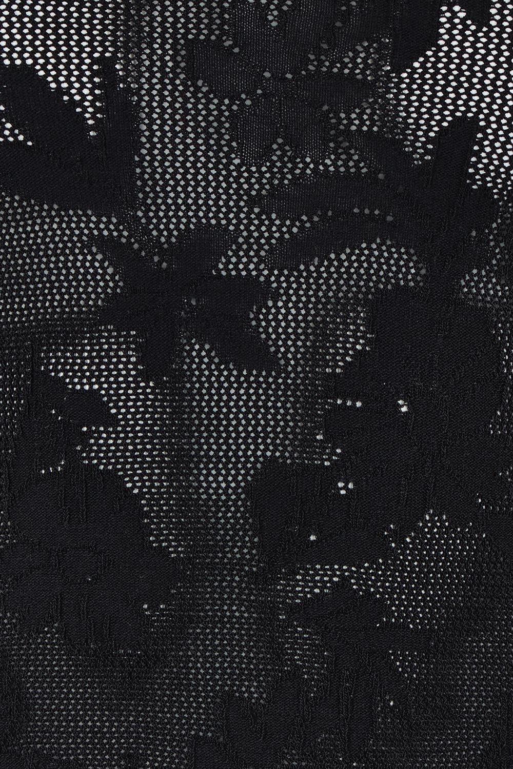 Product shot of the Love Layer Long Sleeve Knit Top in colour Black (Black), detail