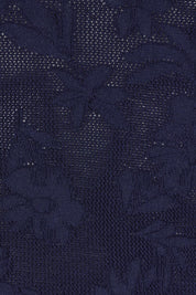 Product shot of the Love Layer Long Sleeve Knit Top in colour Navy (Blue), detail