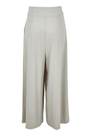 Product shot of the All The Feels High Waisted Wide Leg Pants in colour Rock, from the back
