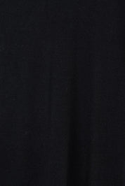Product shot of the Feeling Mighty Fine Fringe Hem Knit Maxi Dress in colour Black (Black), detail