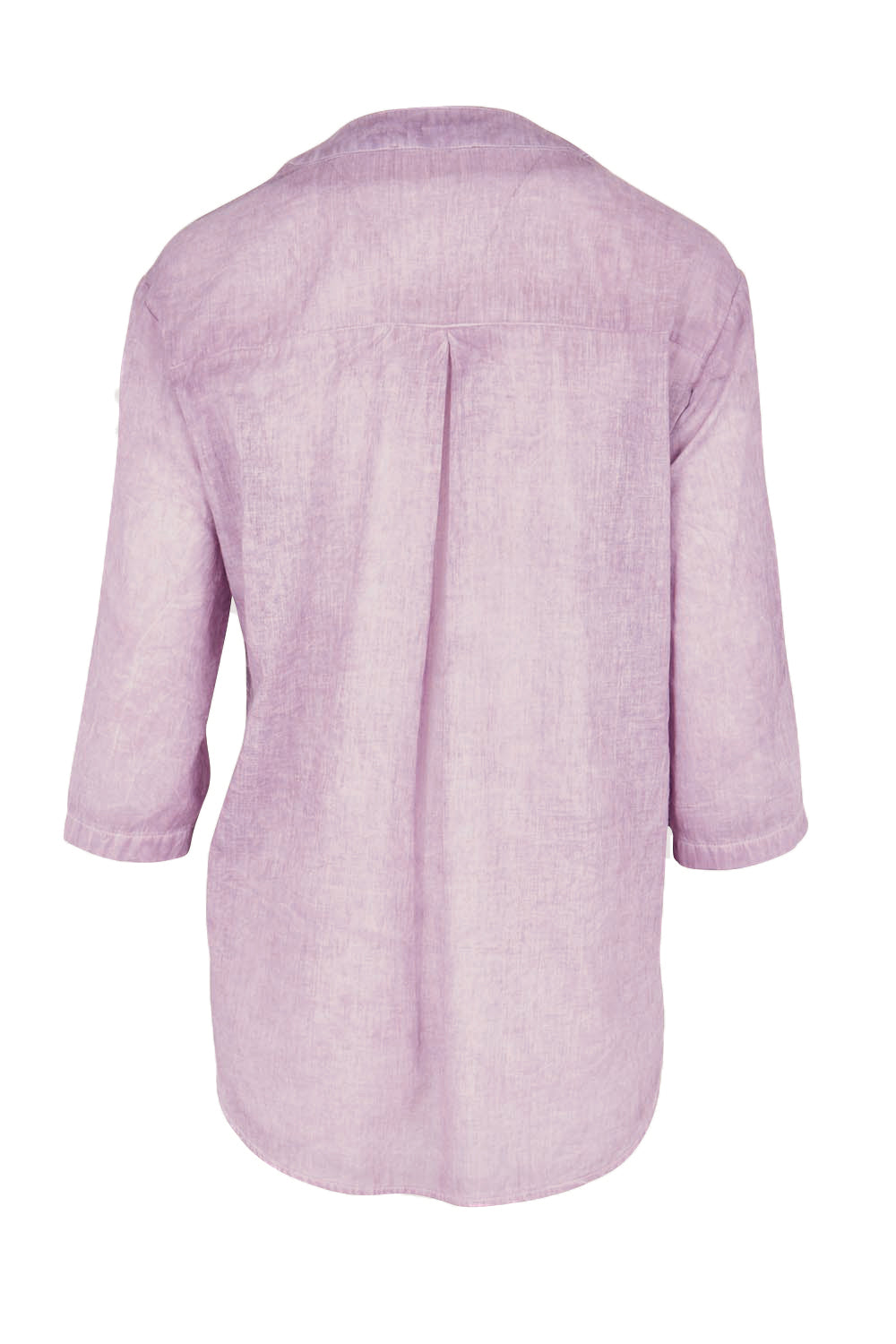 Product shot of the Cool Ease Embroidered Cotton Shirt – Grape in colour Grape, from the back