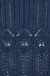 Product shot of the You Are My Sunshine Cotton Blend Knit Tank in colour Navy (Blue), detail