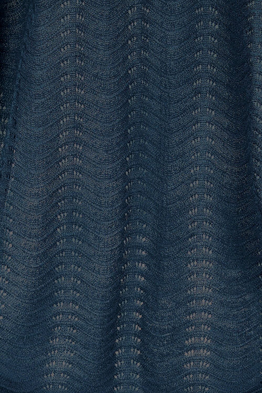 Product shot of the Summer Haze Cardigan – Denim in colour Denim, showing detail