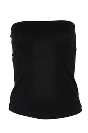 Product shot of the Sunset Treasure Bamboo Convertible Bandeau in colour Black (Black), detail