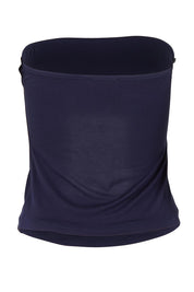 Product shot of the Sunset Treasure Bamboo Convertible Bandeau in colour Darknavy (Blue), from the back