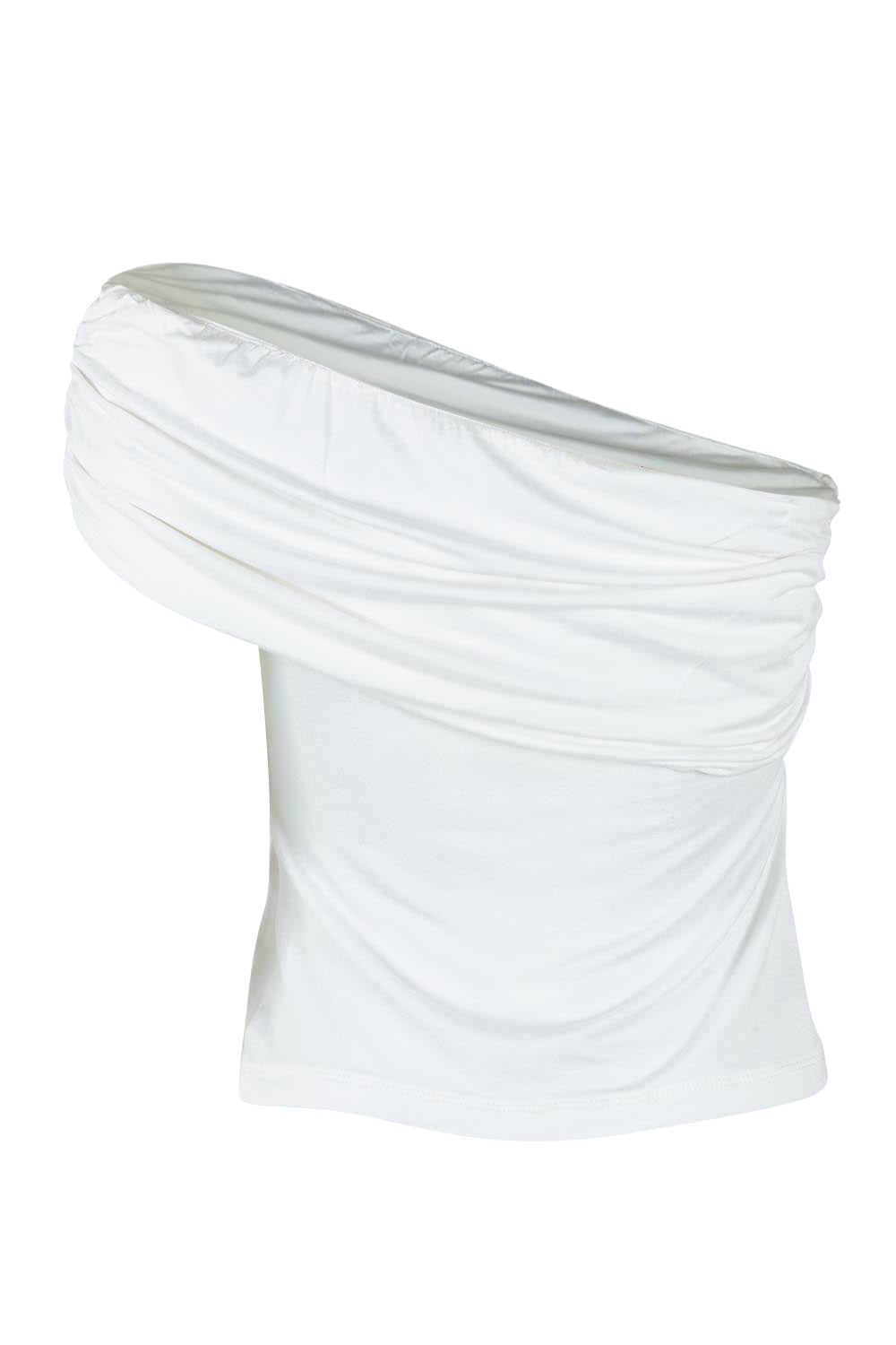 Product shot of the Sunset Treasure Bamboo Convertible Bandeau in colour Vanilla (White), from the back