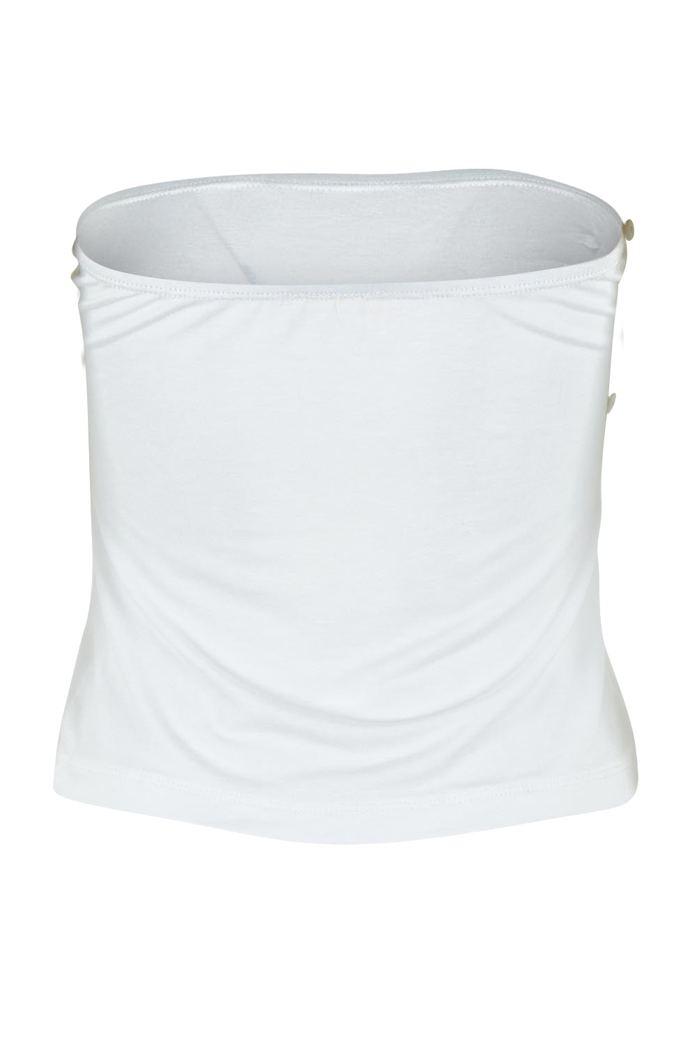 Product shot of the Sunset Treasure Bamboo Convertible Bandeau in colour Vanilla (White), from the back