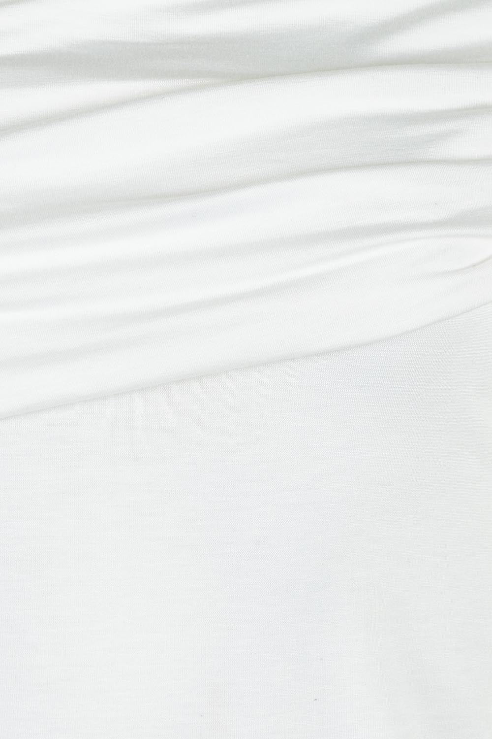 Product shot of the Sunset Treasure Bamboo Convertible Bandeau in colour Vanilla (White), detail