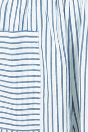 Product shot of the Beach Wandering Cotton Pants in colour Bluestripe (Blue), detail