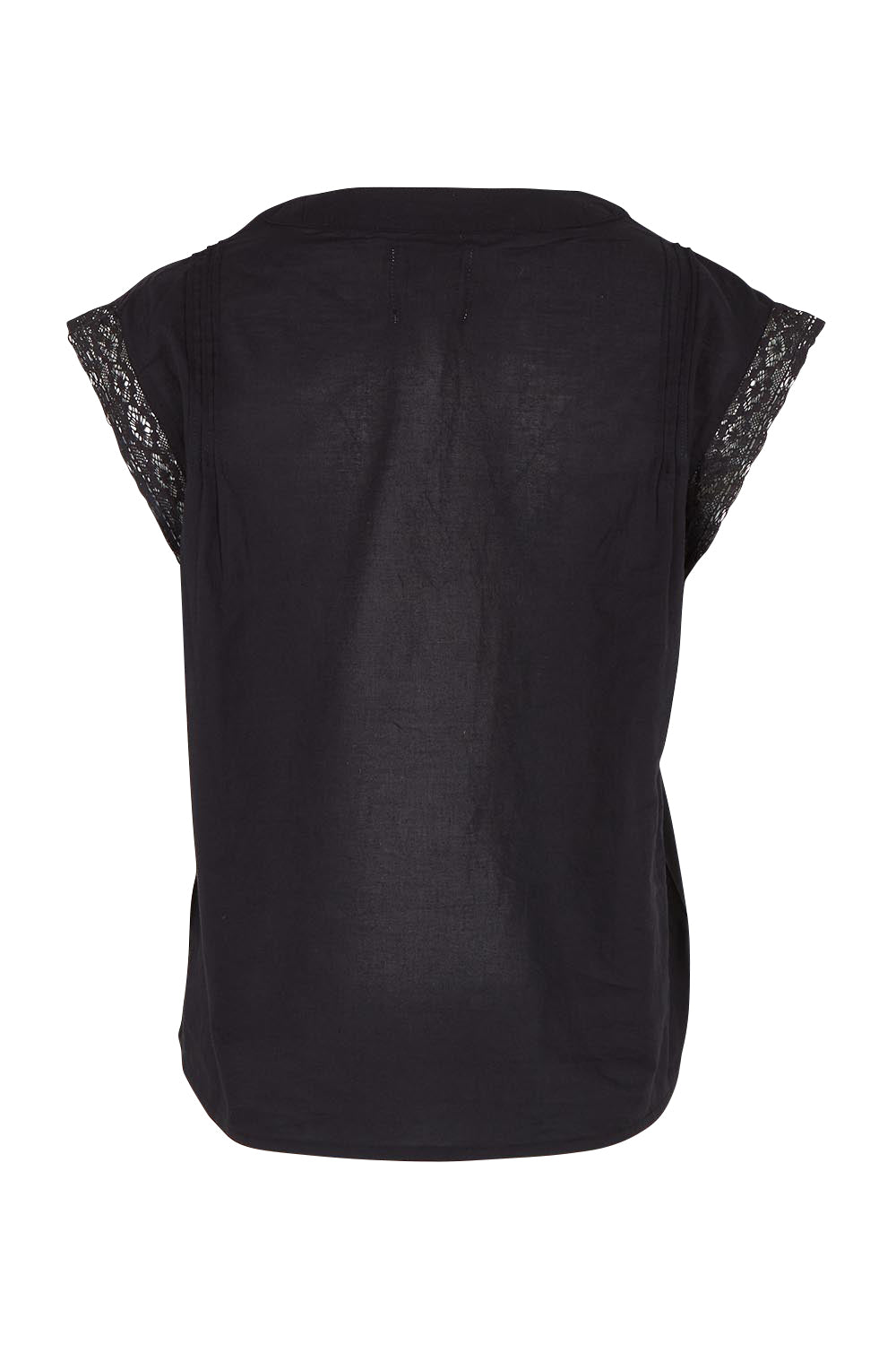 Product shot of the Sweet Memories Cotton Blouse in colour Black (Black), from the back