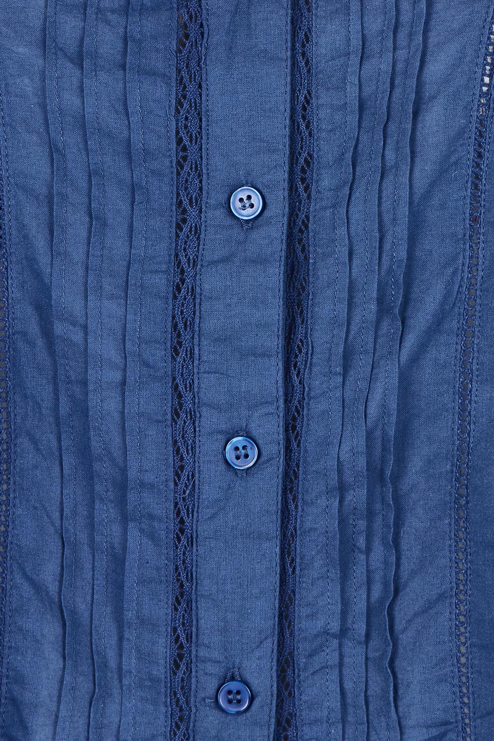 Product shot of the Sweet Memories Cotton Blouse in colour Blue (Blue), detail