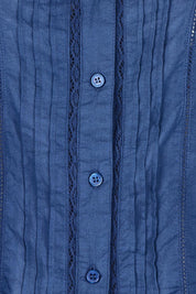 Product shot of the Sweet Memories Cotton Blouse in colour Blue (Blue), detail