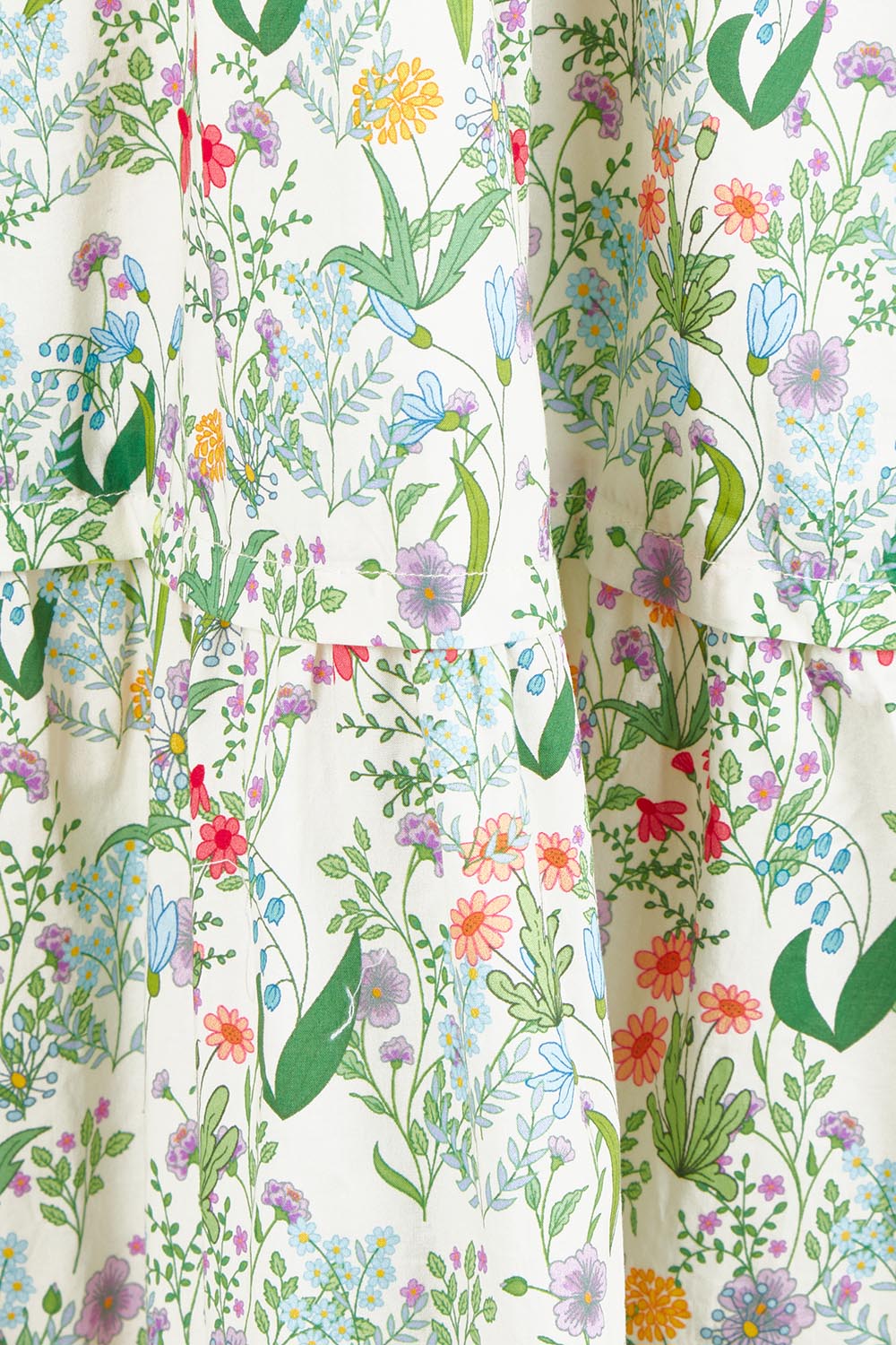 Product shot of the Sweet Feels Cotton Maxi Dress in colour Garden, detail
