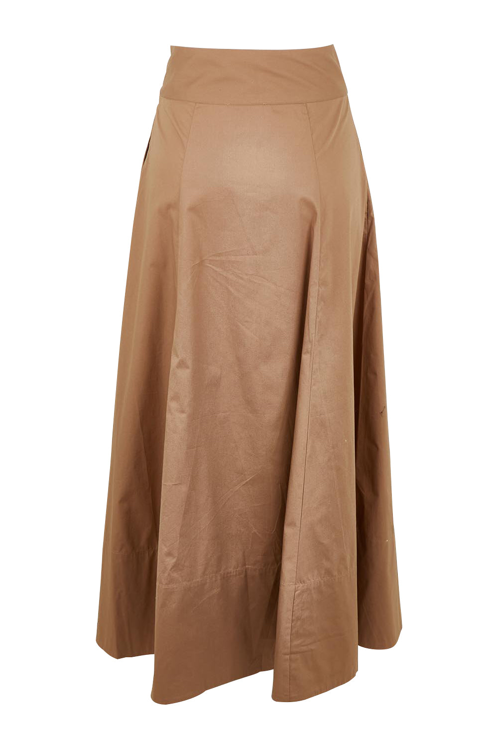 Product shot of the Timeless Love Cotton Maxi Skirt in colour Dune, from the back