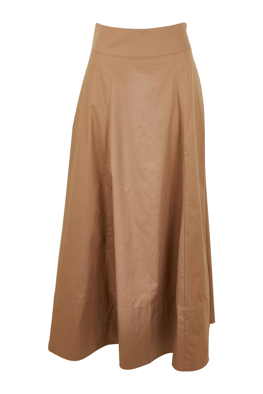 Product shot of the Timeless Love Cotton Maxi Skirt in colour Dune, from the front