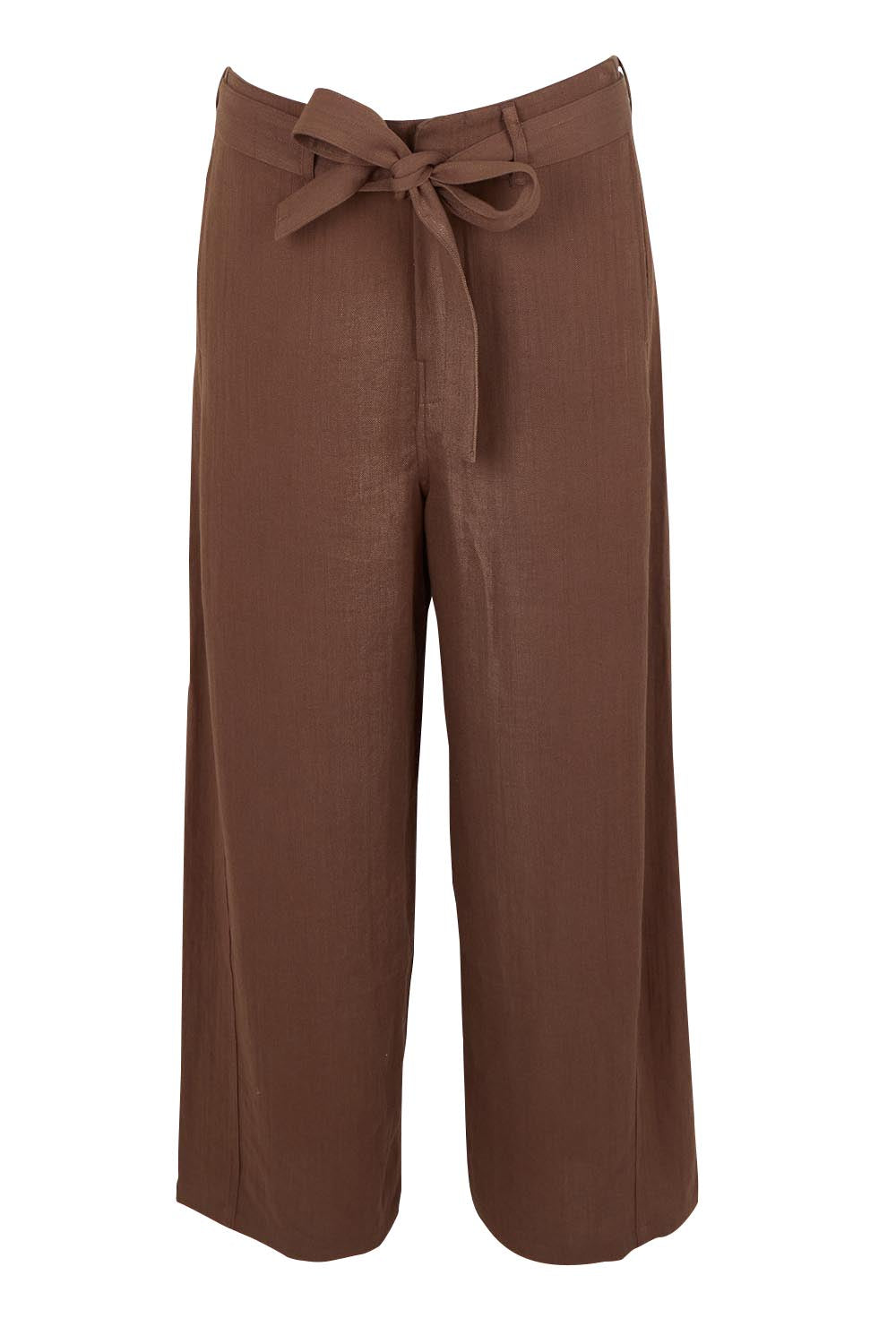 Product shot of the For All The Days Soft Barrel Pants in colour Chocolate, from the front