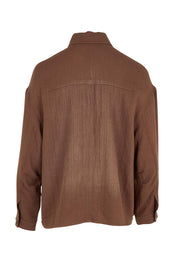 Product shot of the For All The Days Soft Fall Jacket in colour Chocolate, from the back