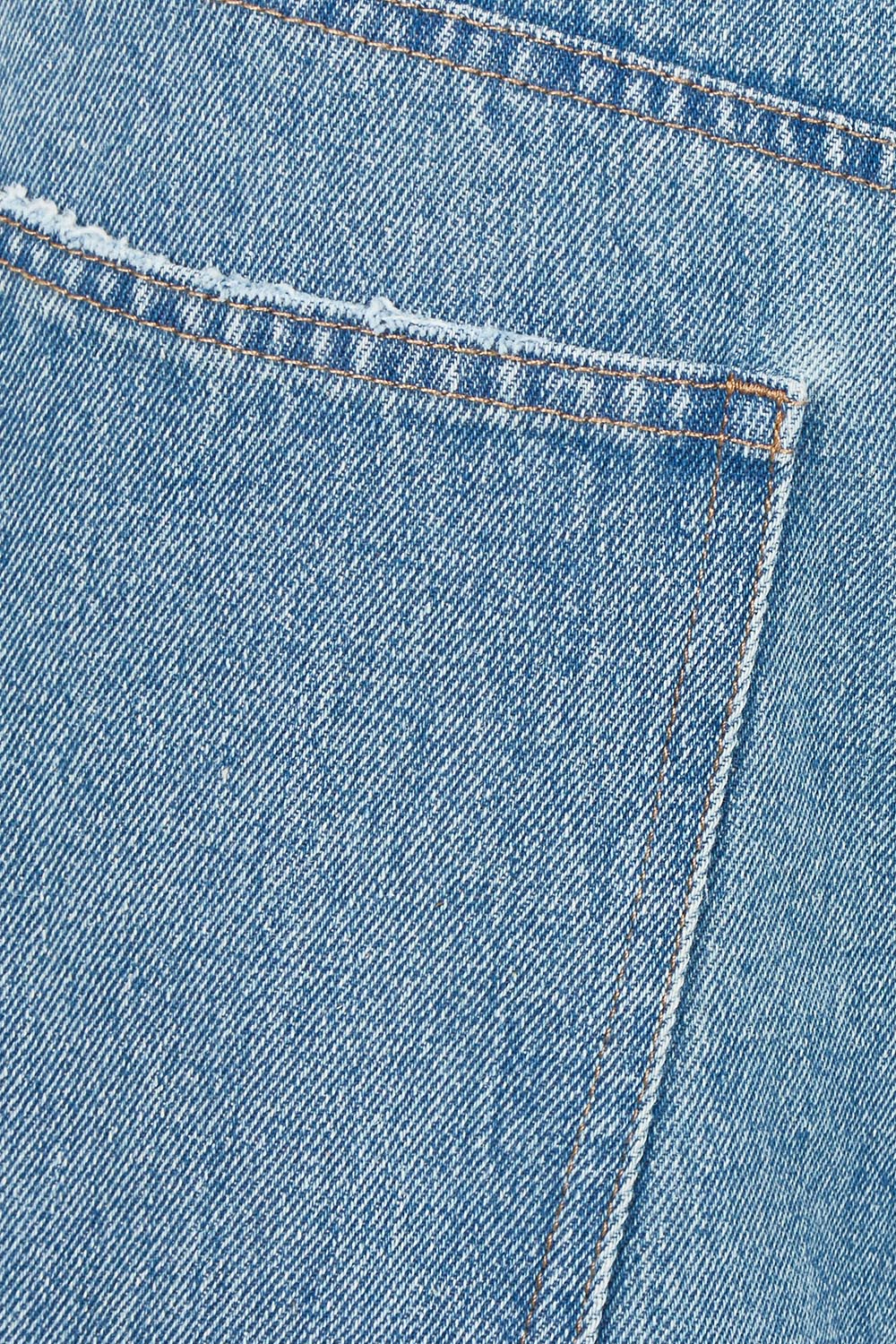 Product shot of the Dusk To Dawn Cotton  Slouch Barrel Jeans in colour Denim (Blue), detail