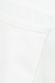 Product shot of the Dusk To Dawn Cotton  Slouch Barrel Jeans in colour White (White), detail