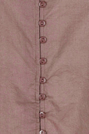 Product shot of the Cute As A Button Cotton Tank in colour Raisin (Purple), detail