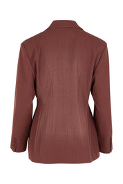 Product shot of the All The Right Moves Blazer in colour Wood, from the back