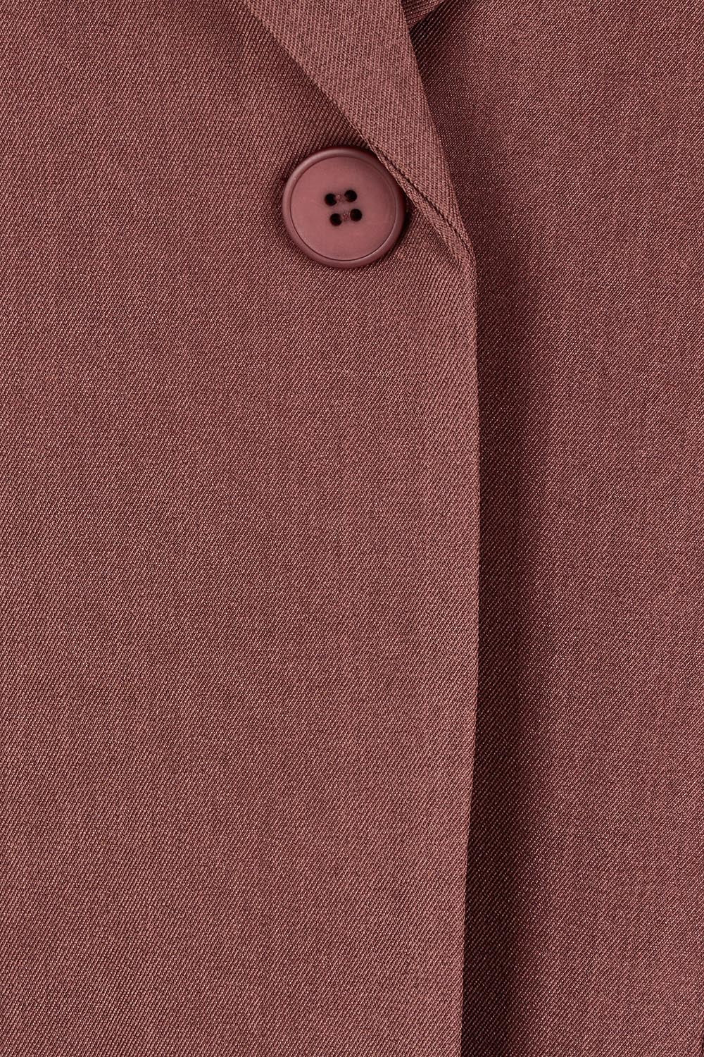 Product shot of the All The Right Moves Blazer in colour Wood, detail