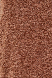 Product shot of the Crossing The Plains Snuggle Jumper in colour Chocolate, detail