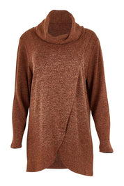 Product shot of the Crossing The Plains Snuggle Jumper in colour Chocolate, from the front