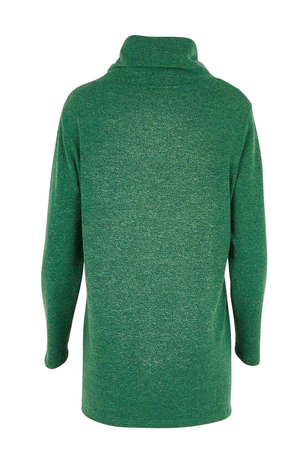 Product shot of the Crossing The Plains Snuggle Jumper in colour Forest (Green), from the back