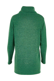Product shot of the Crossing The Plains Snuggle Jumper in colour Forest (Green), from the back