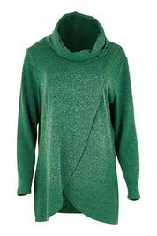 Product shot of the Crossing The Plains Snuggle Jumper in colour Forest (Green), from the front