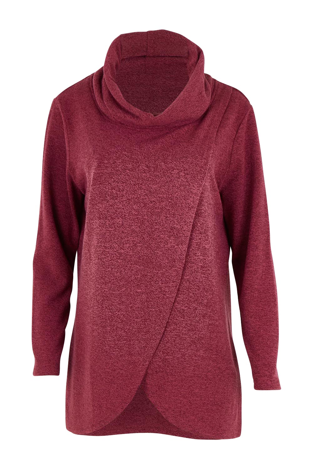 Product shot of the Crossing The Plains Snuggle Jumper in colour Grape (Purple), from the front