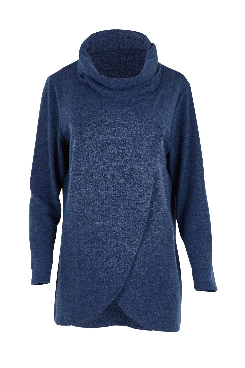 Product shot of the Crossing The Plains Snuggle Jumper in colour Indigo (Blue), from the front