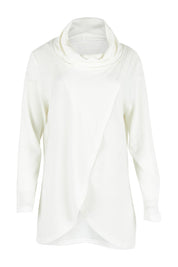 Product shot of the Crossing The Plains Snuggle Jumper in colour Ivory (White), from the front